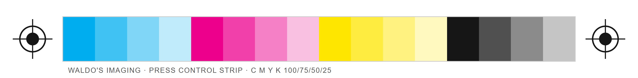 Press colour control strip